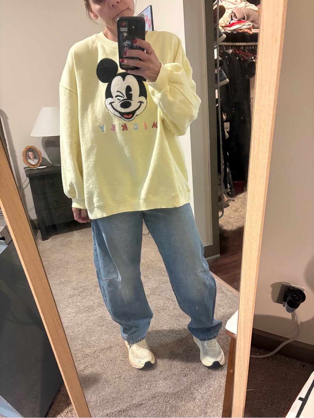 Disney Yellow Mickey Crewneck Sweatshirt